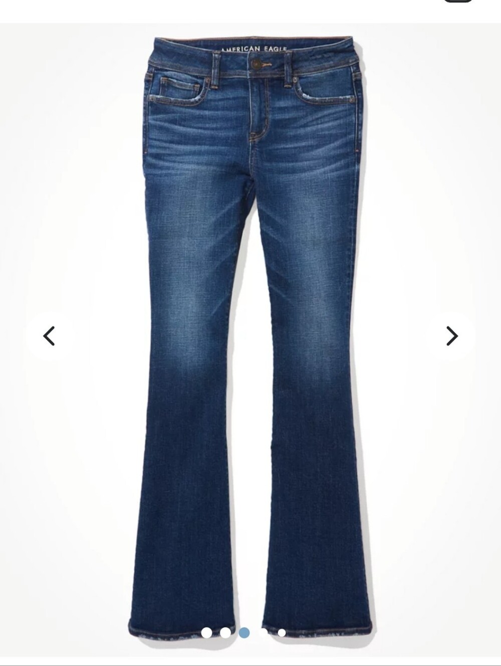 AEO Low Rise Kick Bootcut Super Strech Jeans. Size 6